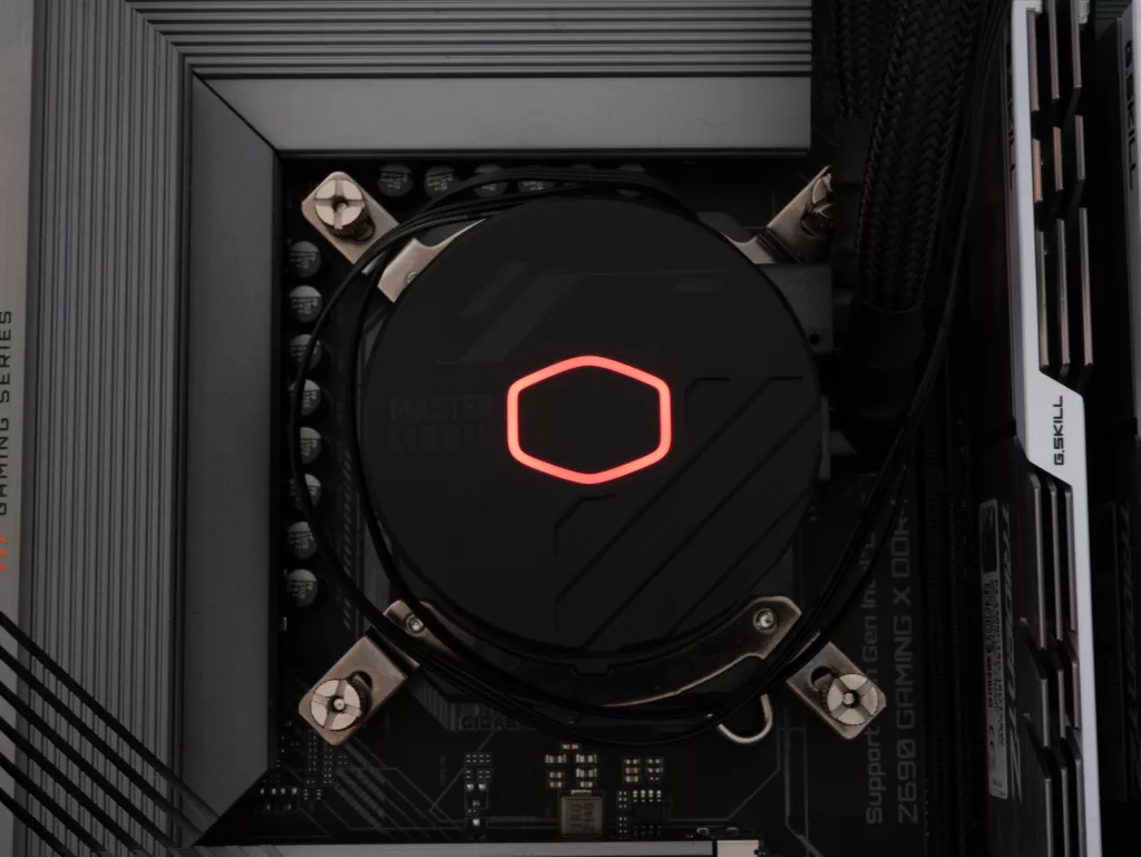 Cooler Master 360L Core ARGB RGB pompe rouge