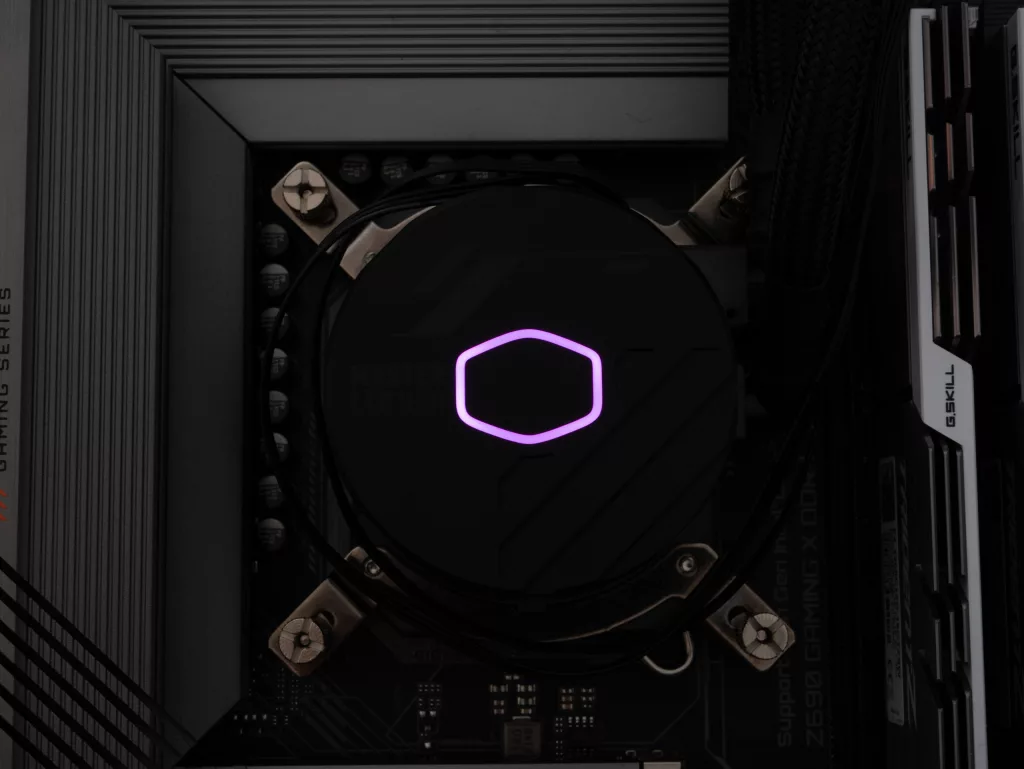 Cooler Master 360L Core ARGB RGB pompe violet