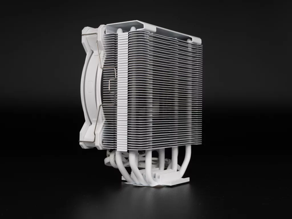 Cooler Master Hyper 212 Halo White ventirad commplet trois quart arriere