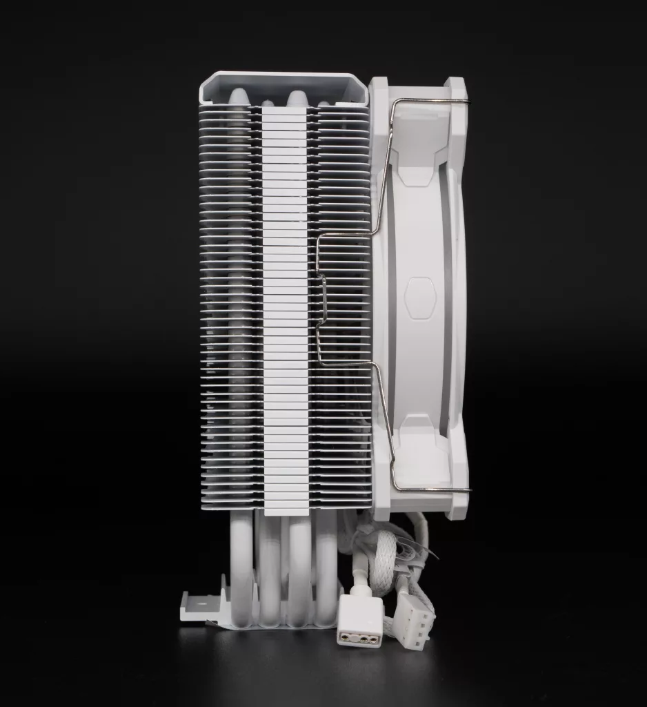 Cooler Master Hyper 212 Halo White ventirad complet cote gauche