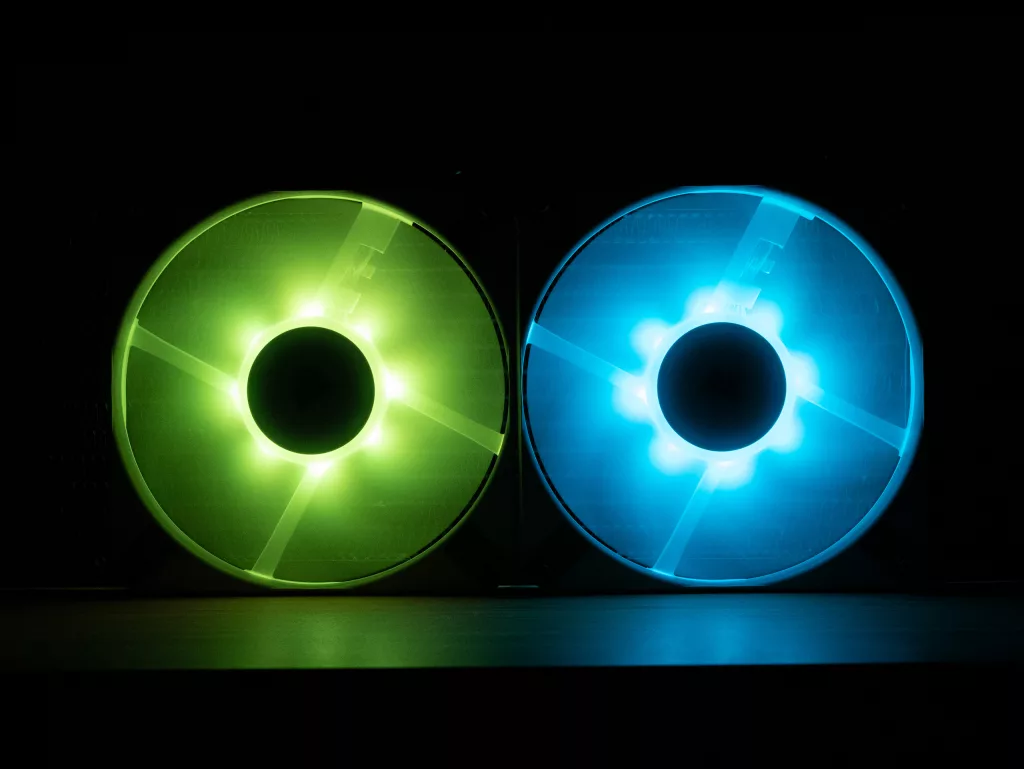 Corsair AF120 RGB Slim RGB vert bleu