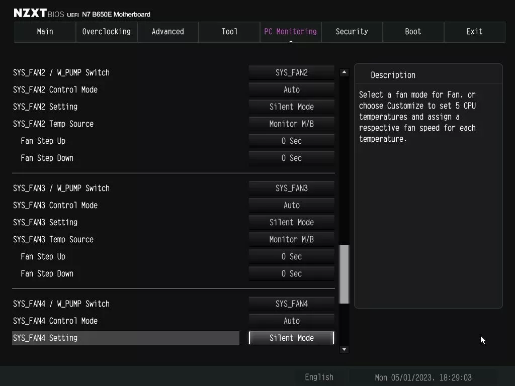 NZXT N7 B650E bios monitoring 4