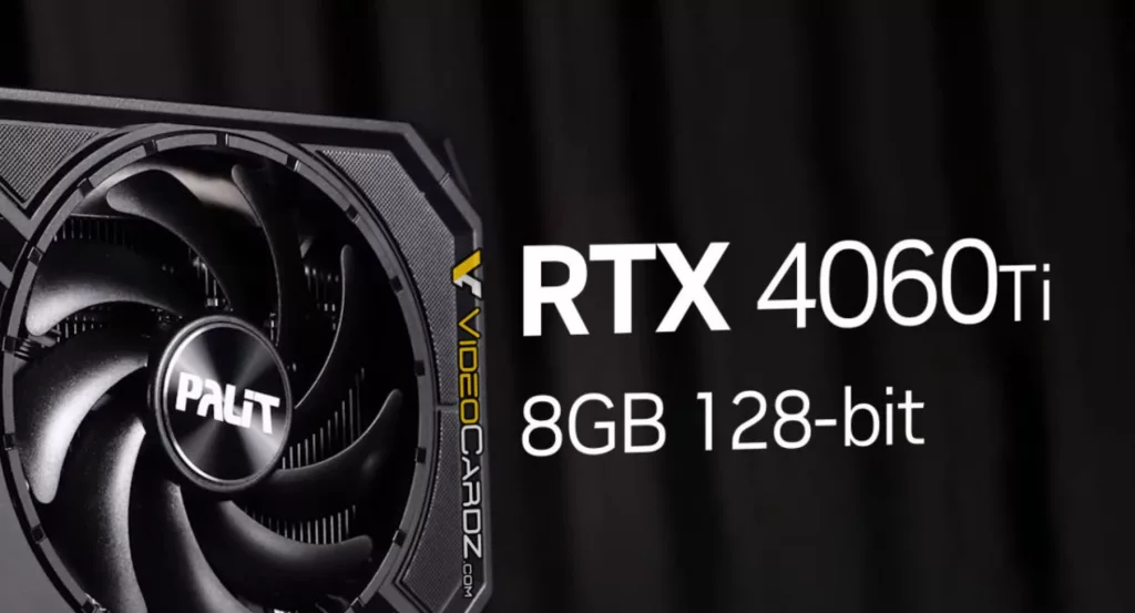 Ce sera bien 8 Go de mémoire pour la RTX 4060 Ti 2 PALIT RTX 4060Ti 8 Go 128 bits