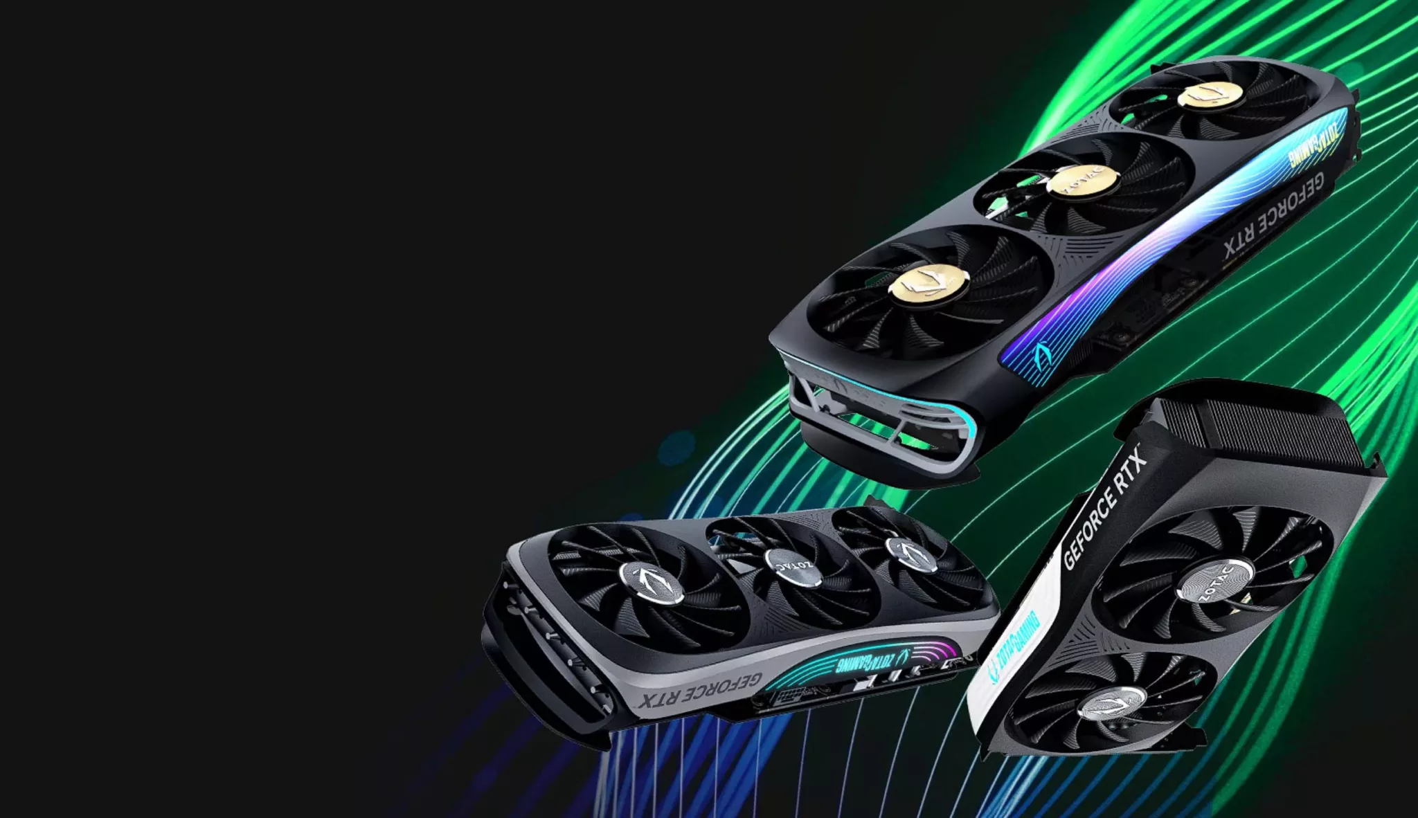 Trois cartes RTX 4070 ZOTAC