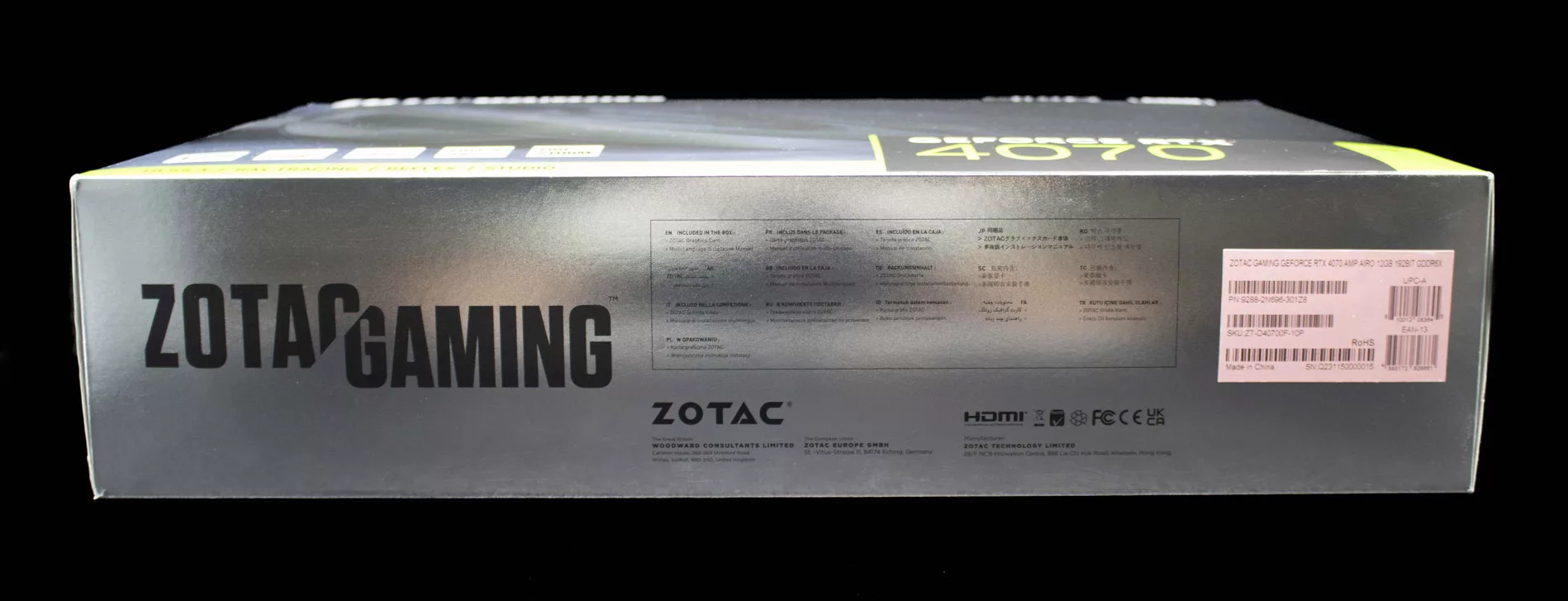 ZOTAC Gaming RTX 4070 AMP AIRO