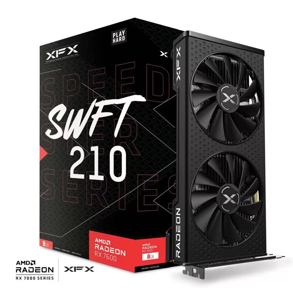 Radeon RX 7600 customs, à partir de 410 CAD 3 carte graphique xfx speedster swft210 radeon rx 7600 core