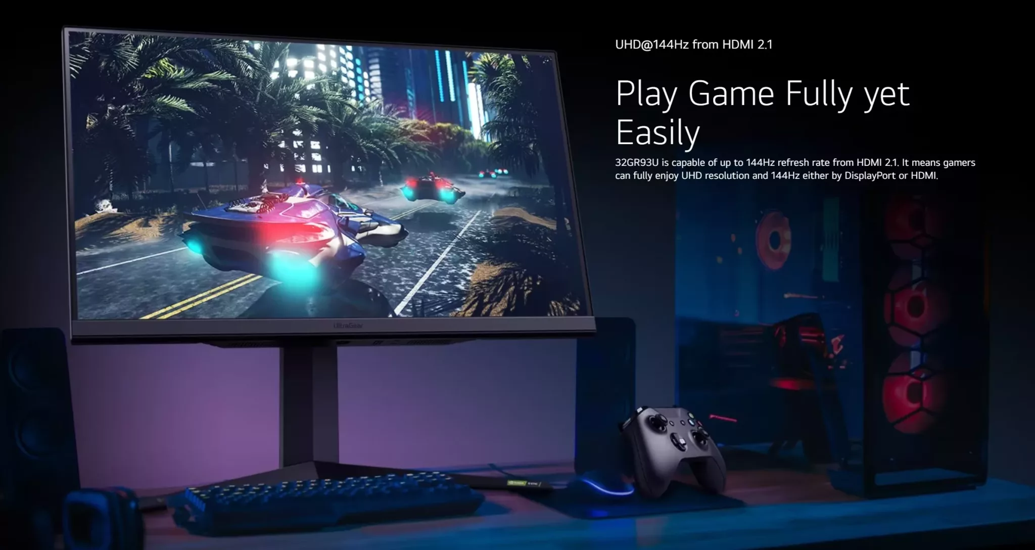 LG 32GR93U : dalle IPS 32 pouces, 4K à 144 Hz 3 LG 32GR93U