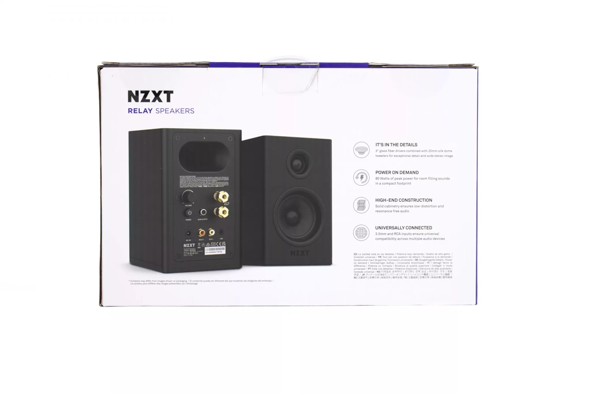 NZXT Relay Emballage Dos