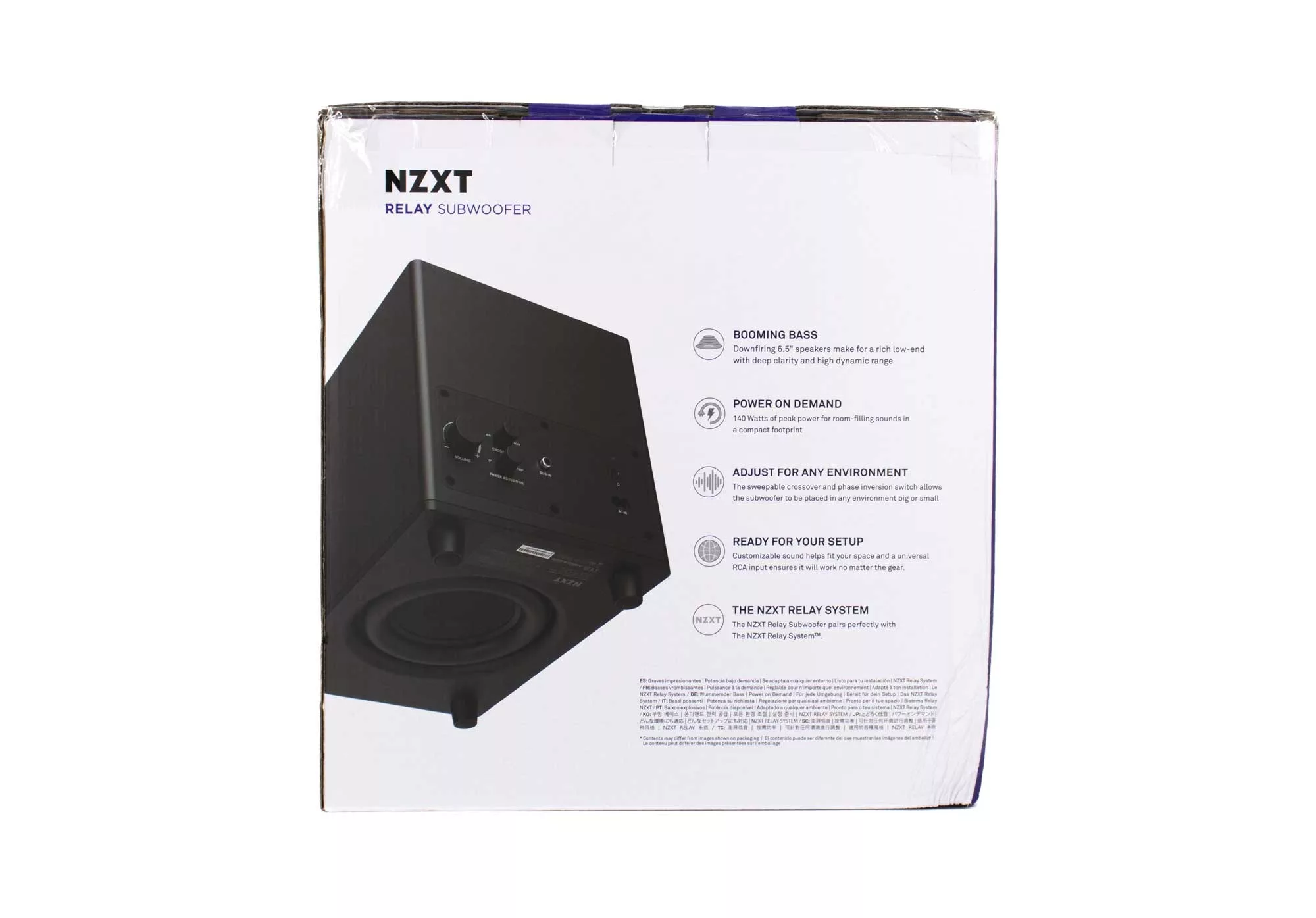 NZXT Subwoofer Emballage Dos
