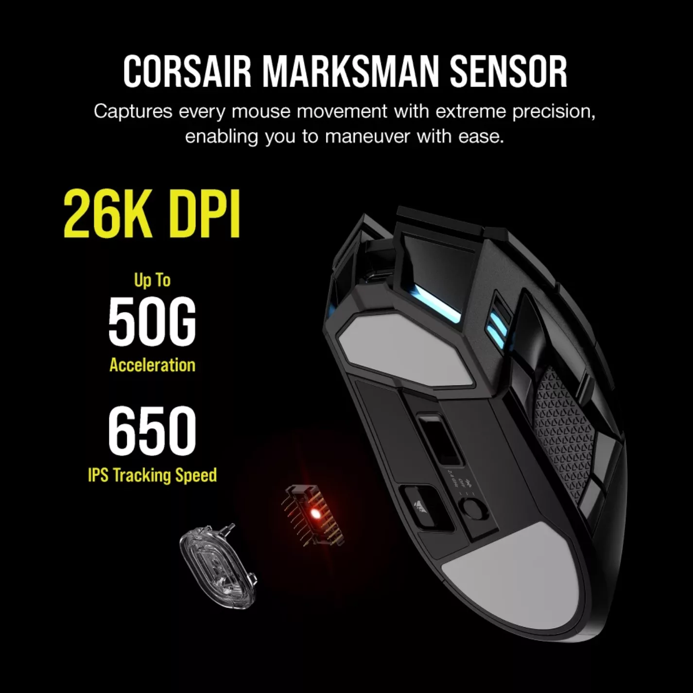 Souris DARKSTAR WIRELESS capteur MARKSMAN