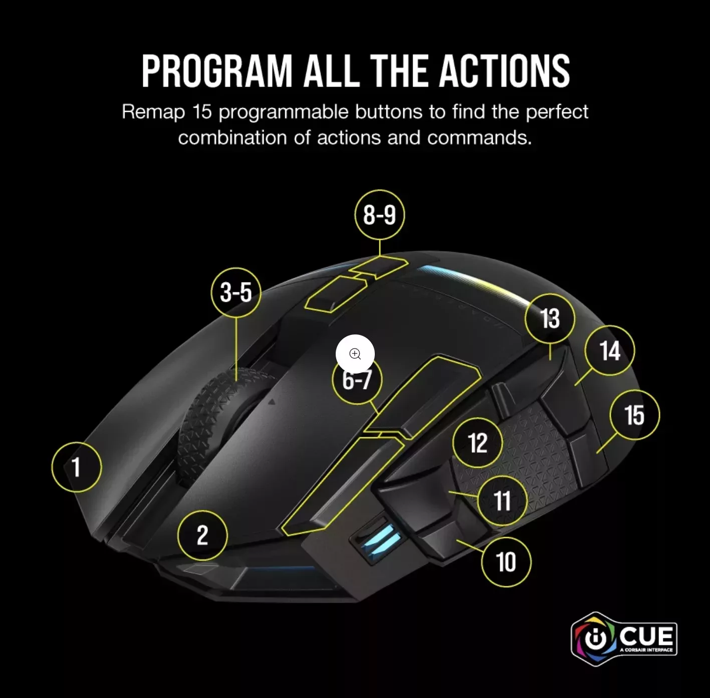 CORSAIR présente la DARKSTAR WIRELESS, une nouvelle souris de jeu sans fil 4 Souris DARKSTAR WIRELESS quinze boutons