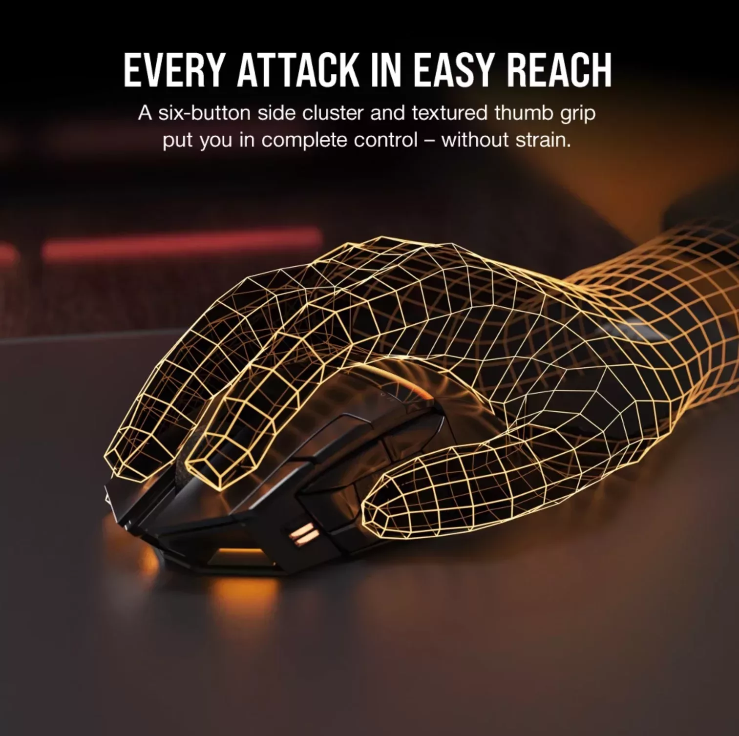 CORSAIR présente la DARKSTAR WIRELESS, une nouvelle souris de jeu sans fil 3 Souris DARKSTAR WIRELESS six boutons latéraux