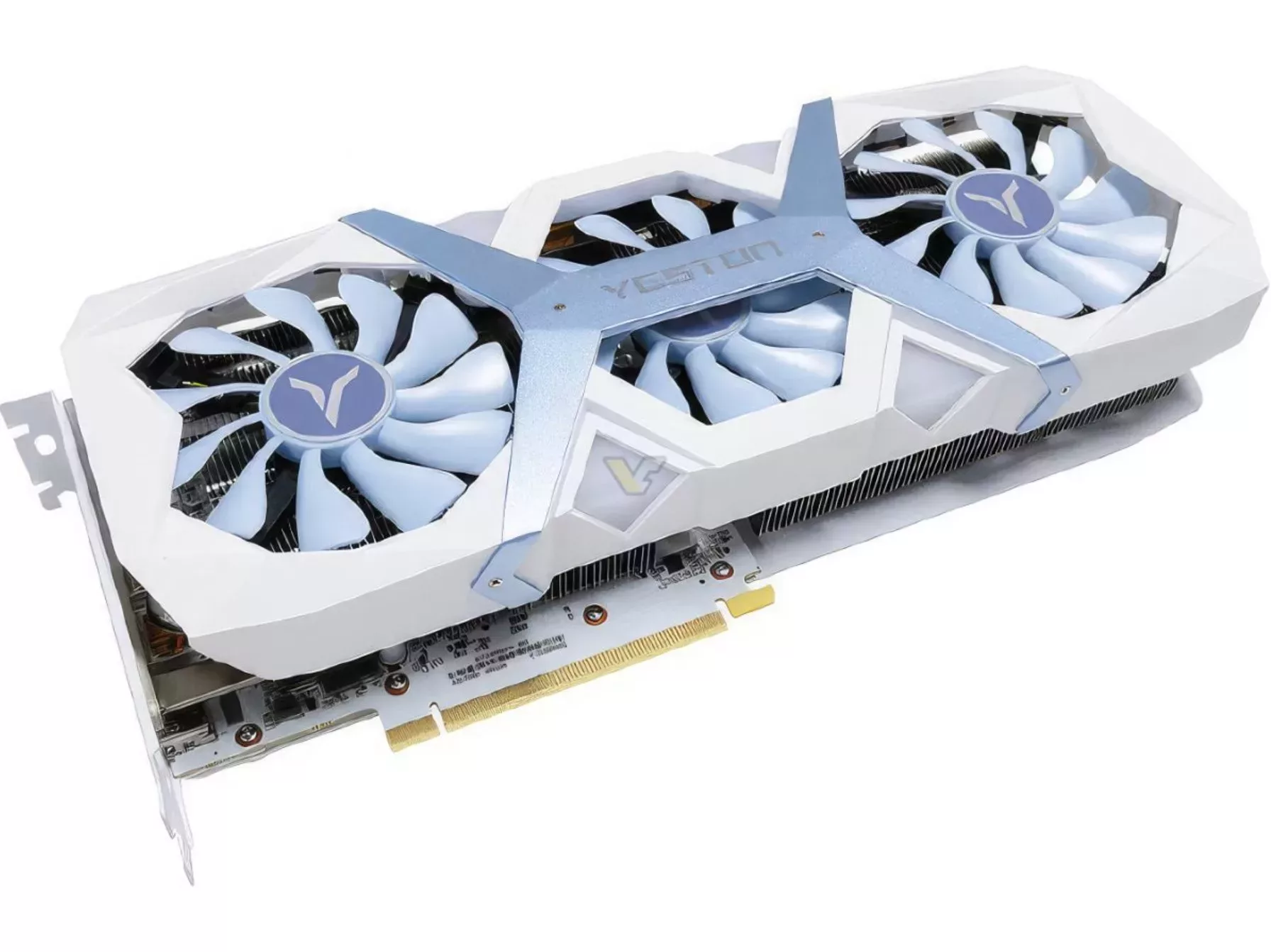 Yeston RTX 4060 Ti Game Ace : nouveau design à base de blanc et de bleu 2 Yeston RTX 4060 Ti Game Ace du blanc et du bleu