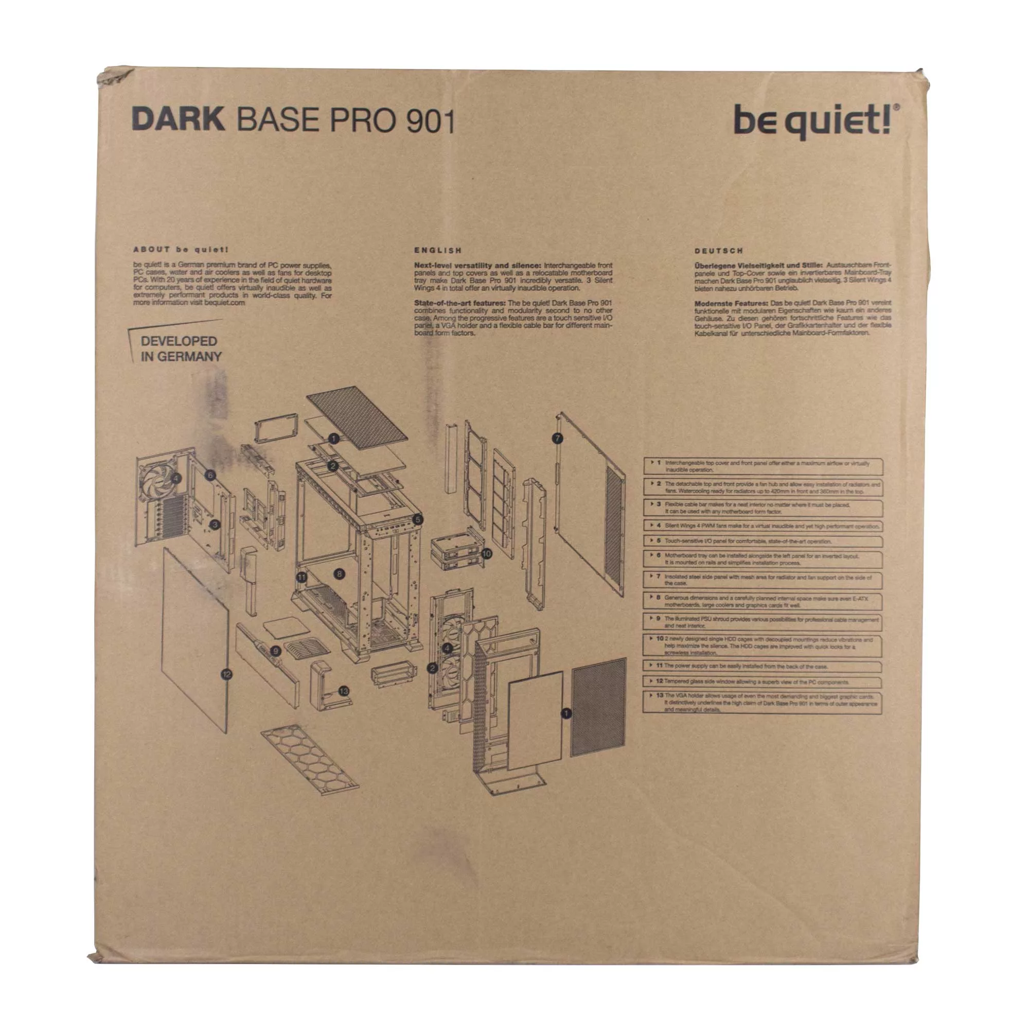 be quiet dark base pro 901 face arrière