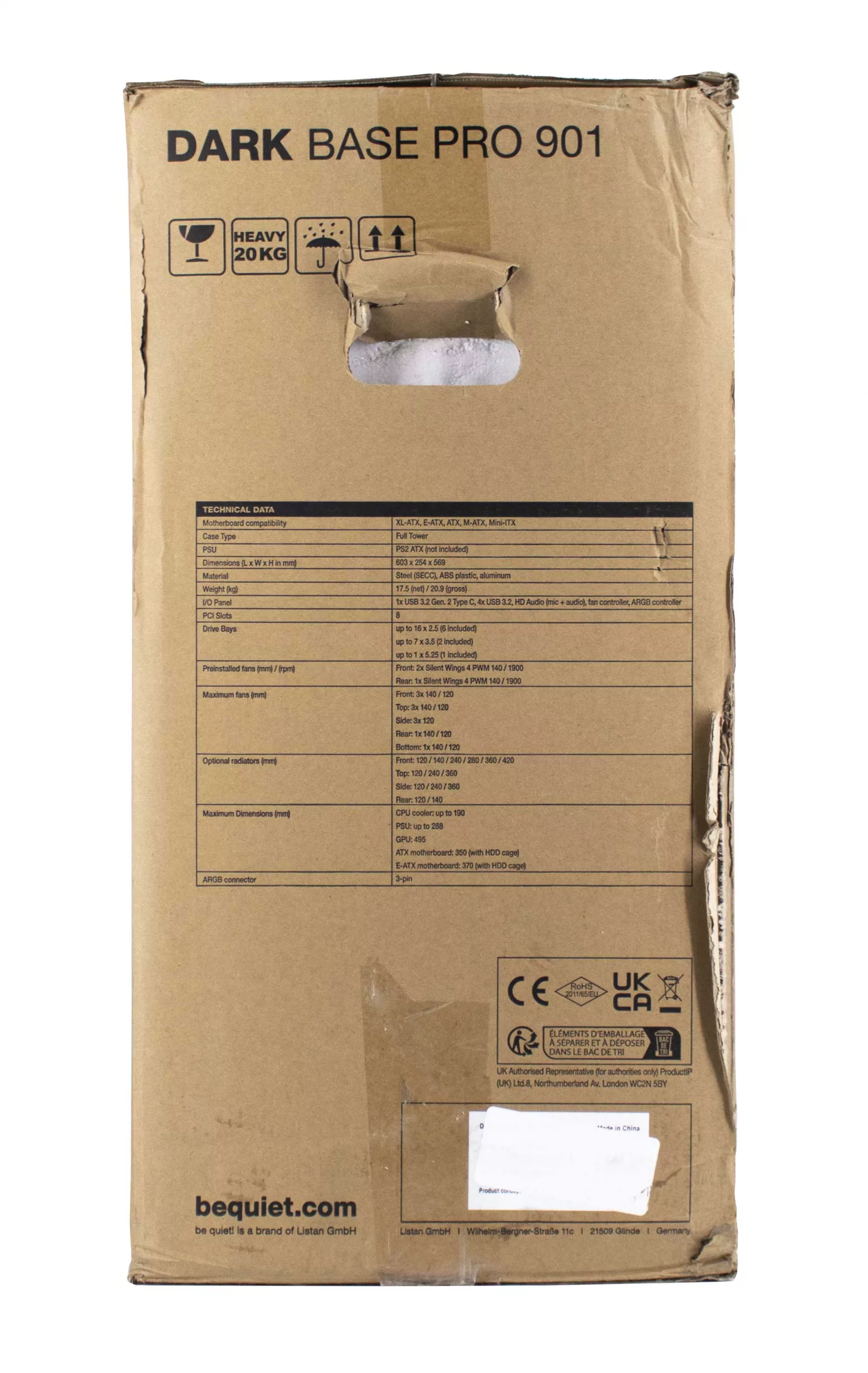 be quiet dark base pro 901 face petit côté 2