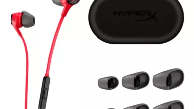 ecouteurs jeu hyperx cloud earbuds ii red