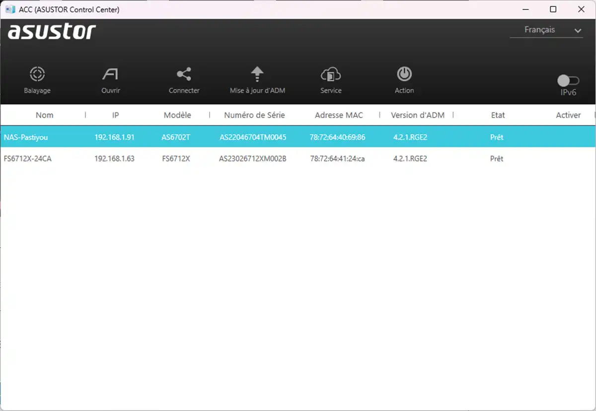 test nas asustor flashstor 12 fs6712 acc asustor control center