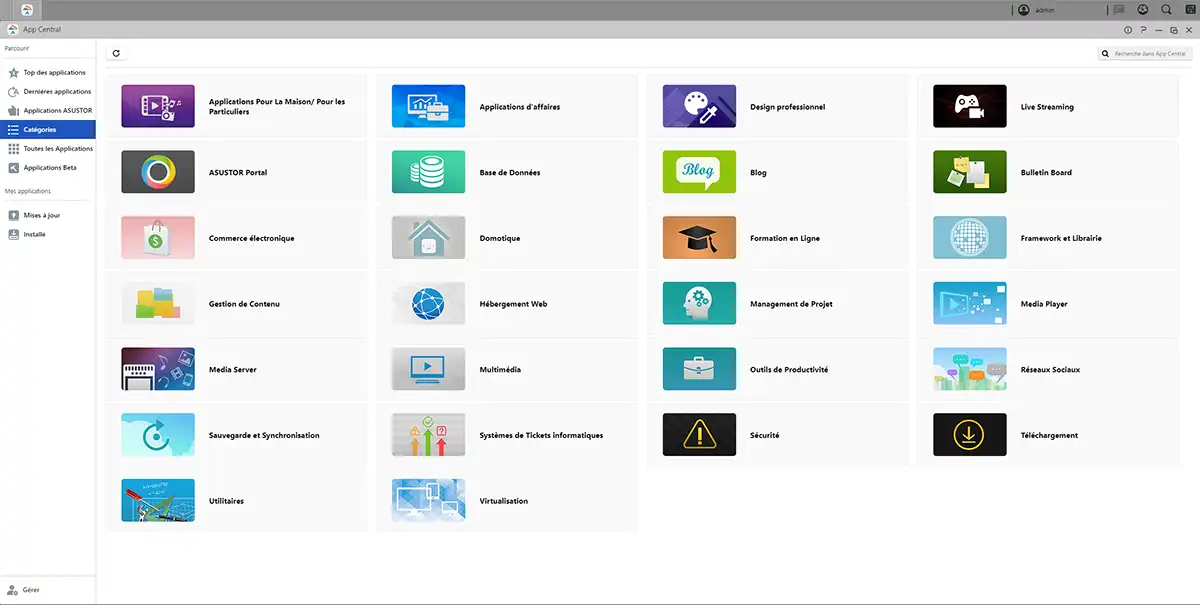 test nas asustor flashstor 12 fs6712 app central categories