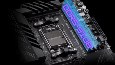 Sur l'ASUS ROG Crosshair X670E Gene, la mémoire DDR5 peut atteindre 9108 MHz 1 ASUS DDR5 9108 AM5 AMD Ryzen 7000 CPU Memory OC scaled