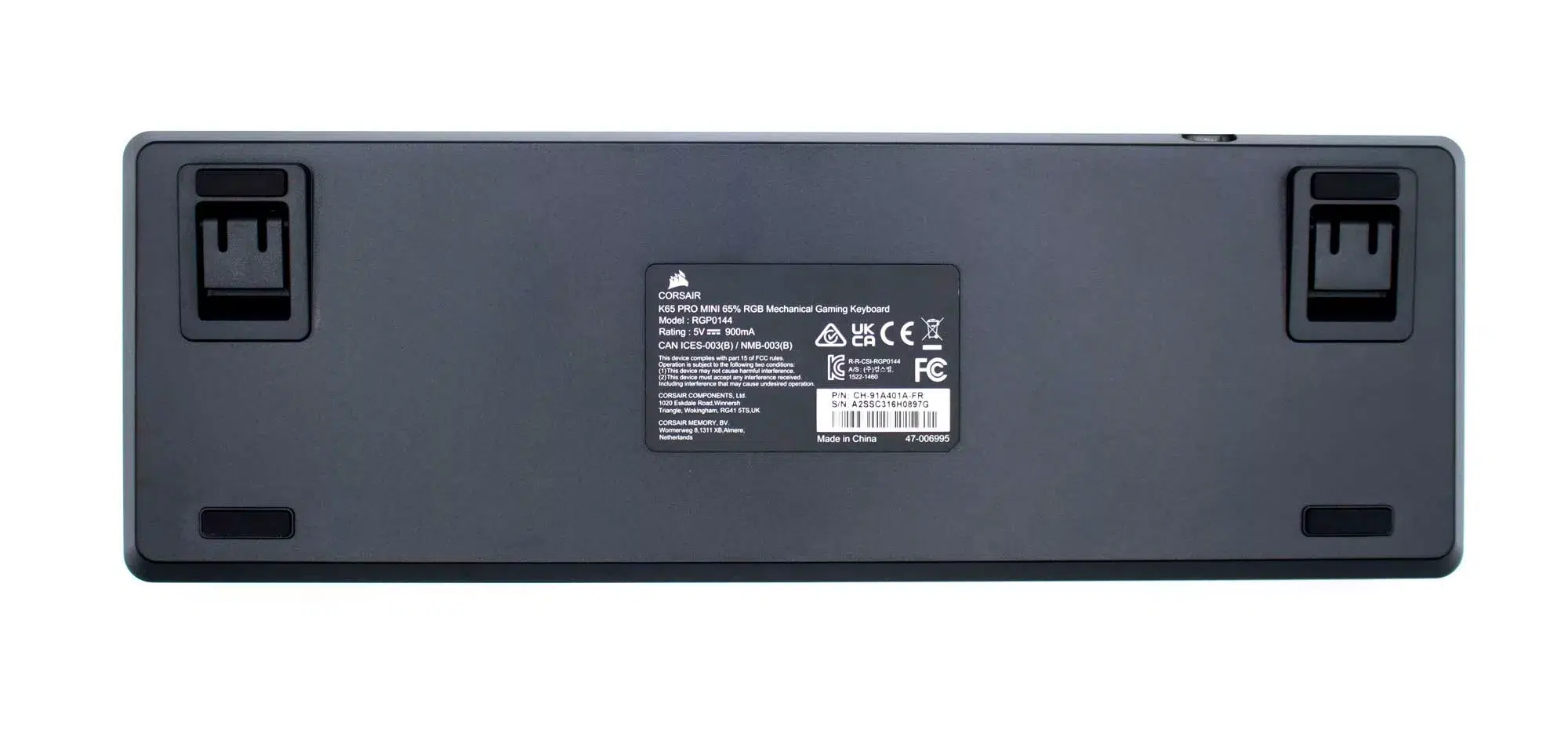 CORSAIR K65 Pro Mini Dessous