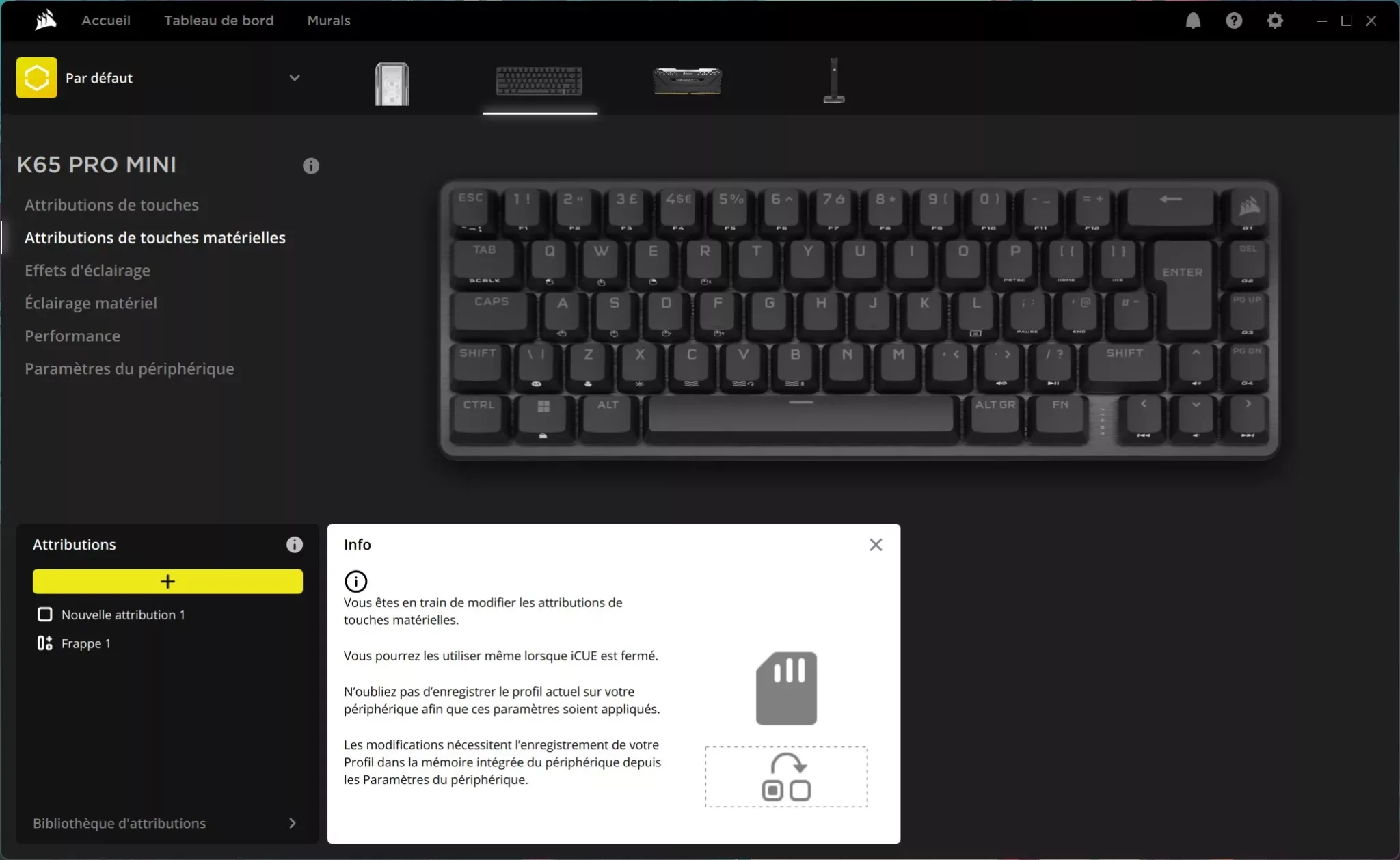 CORSAIR K65 Pro Mini iCUE 7