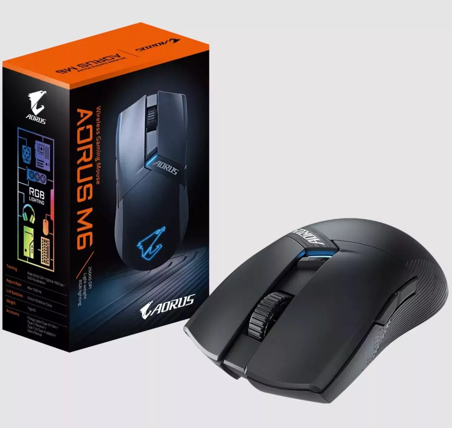 GIGABYTE AORUS M6 : une souris légère et sans fil 2 GIGABYTE AORUS M6 boite