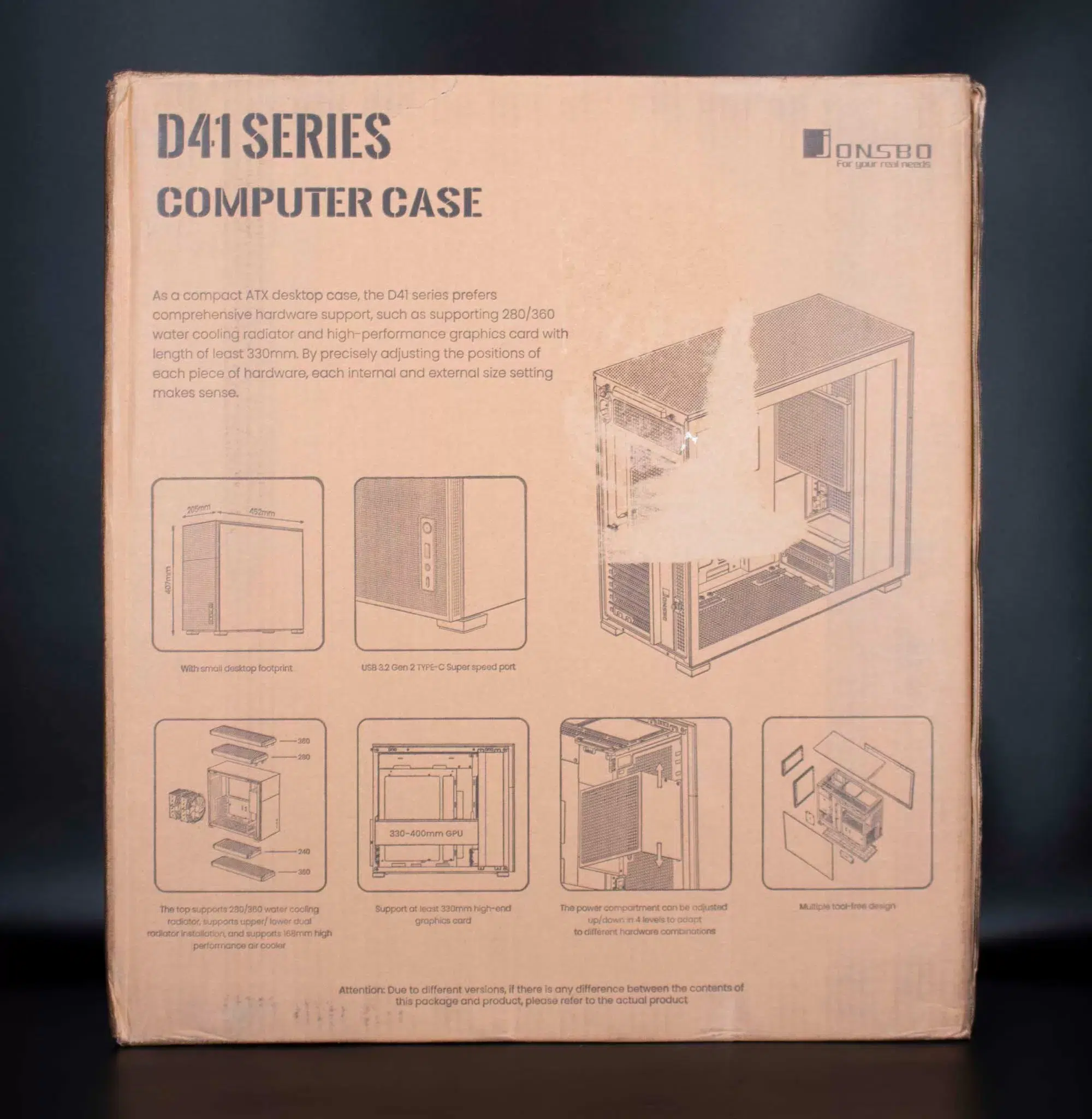 Jonsbo D41 Mesh emballage dos