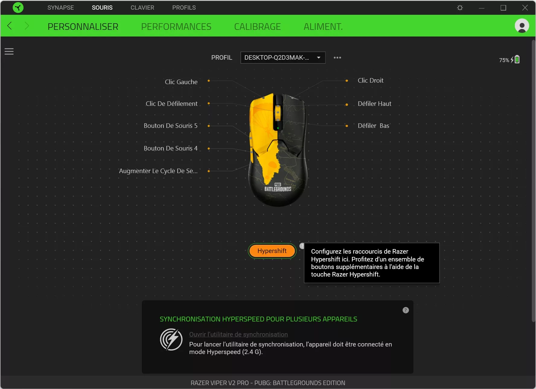RAZER Viper V2 Pro PUBG Battleground Logiciel Synapse 4