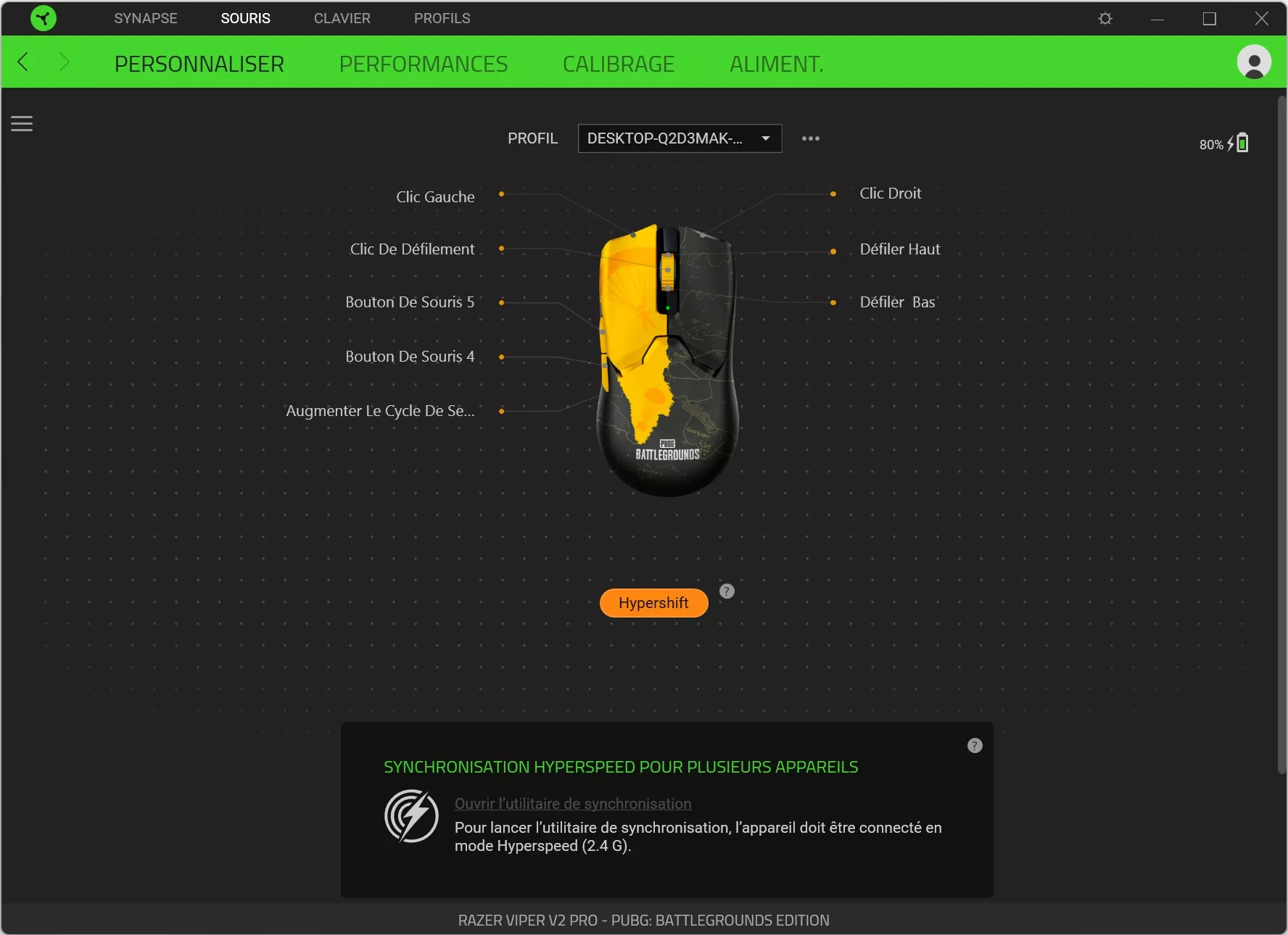 RAZER Viper V2 Pro PUBG Battleground Logiciel Synapse 6