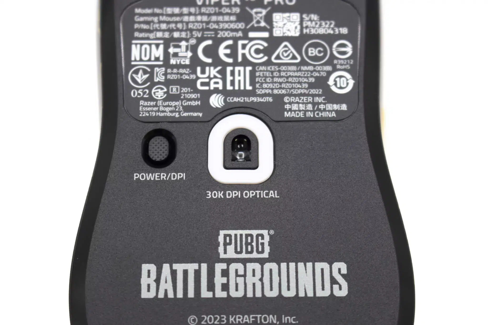 RAZER Viper V2 Pro PUBG Battlegrounds Capteur Bouton DPI