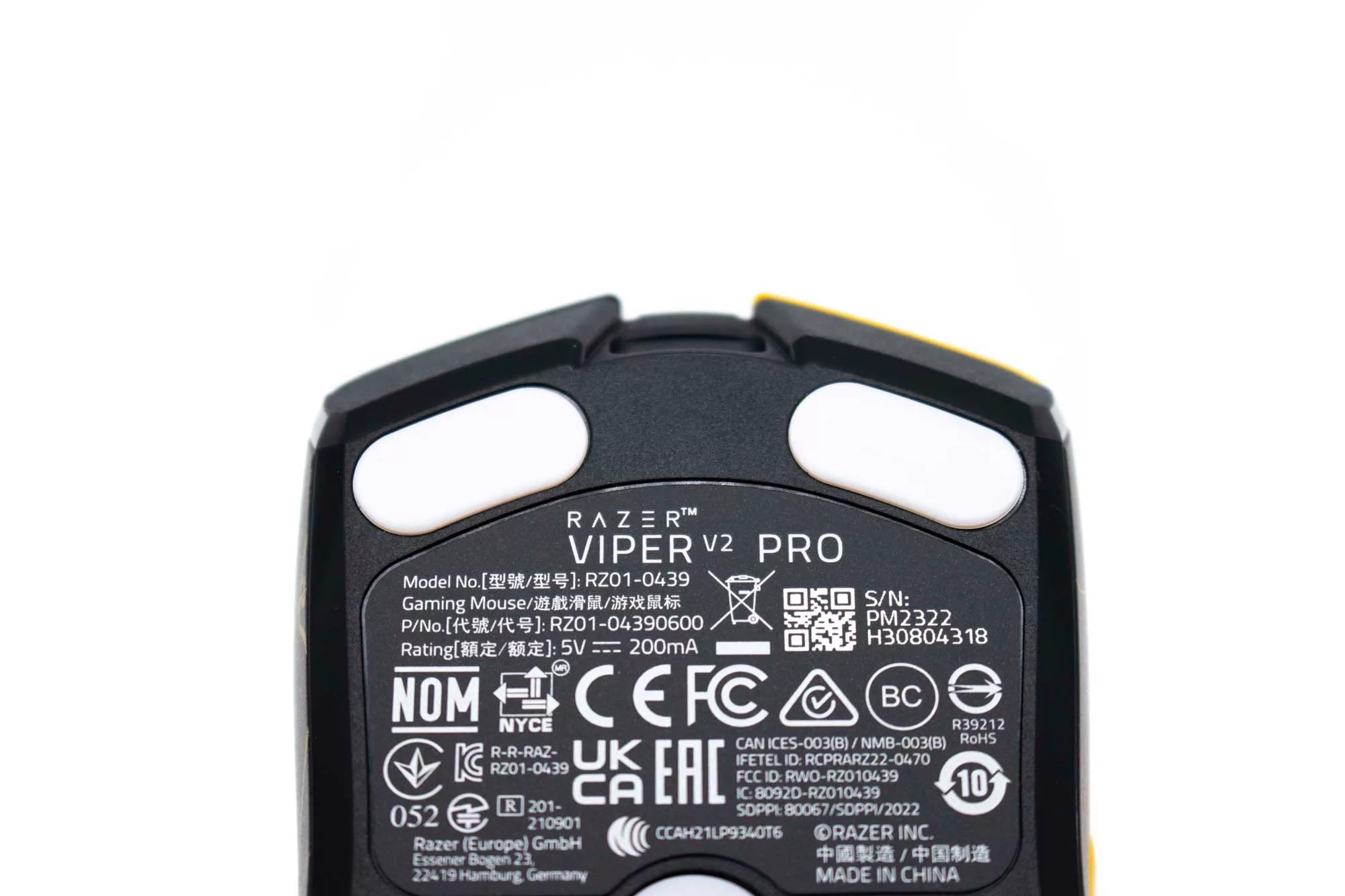 RAZER Viper V2 Pro PUBG Battlegrounds Patins Haut