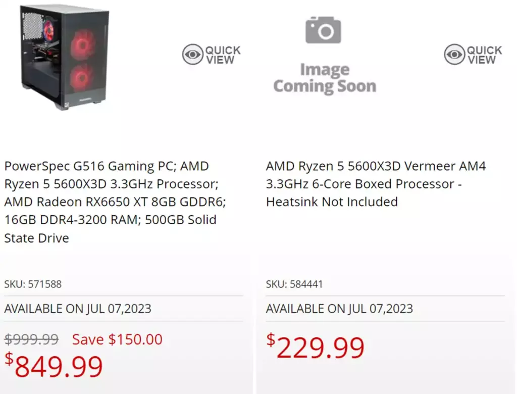 Trois nouveaux Ryzen chez AMD ? Dont le Ryzen 5 5600X3D 2 amd ryzen 5 5600x3d micro center