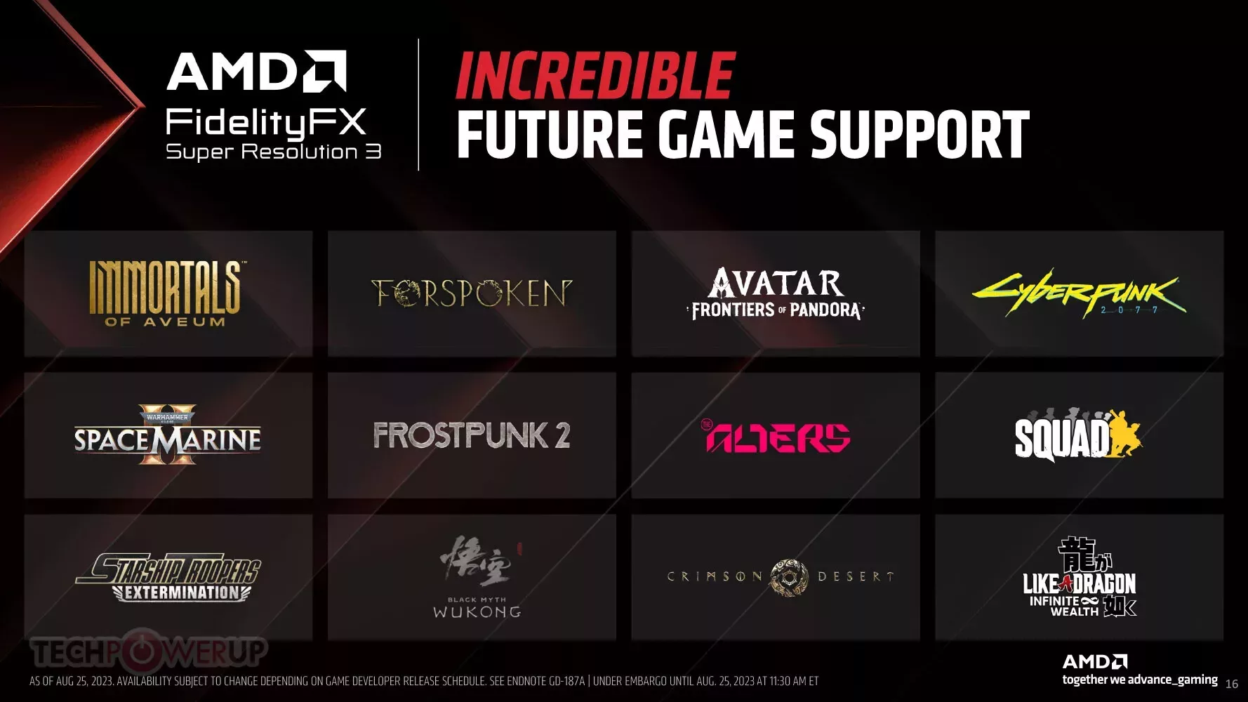 AMD FidelityFX Super Resolution 3 Fluid Motion : le FSR 3 est annoncé ! 4 AMD FSR 3 jeux a venir
