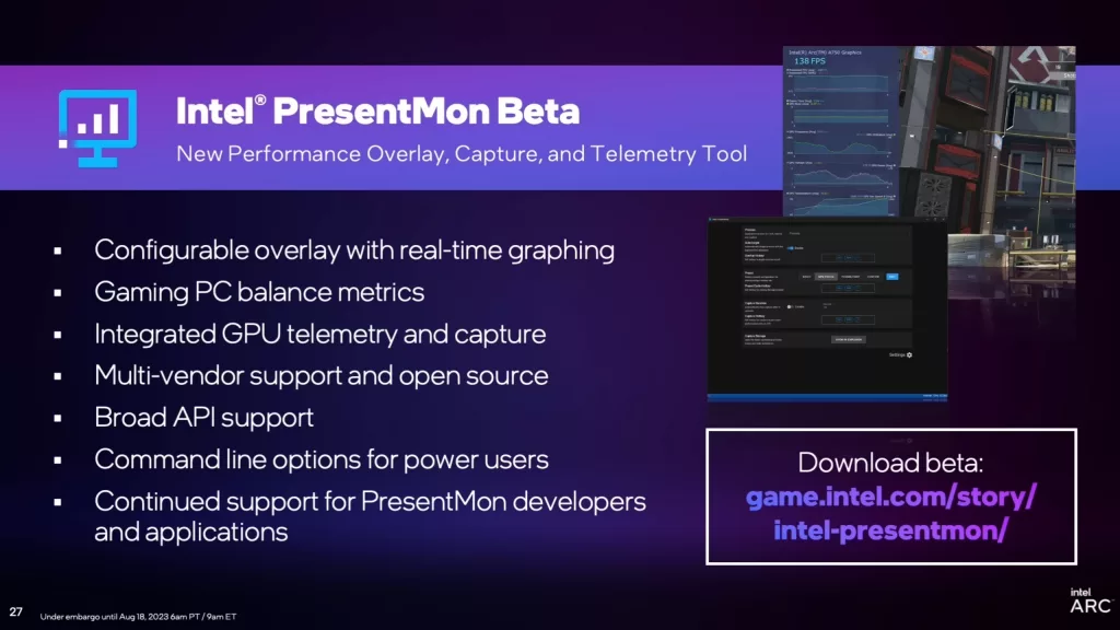 Intel PresentMon : nouvel Outil de surveillance des performances de jeu 2 DX11 Improvements for Intel Arc GPUs and New Gaming Performance Tool YouTube et 29 pages de plus Personnel – Microsoft Edge 3