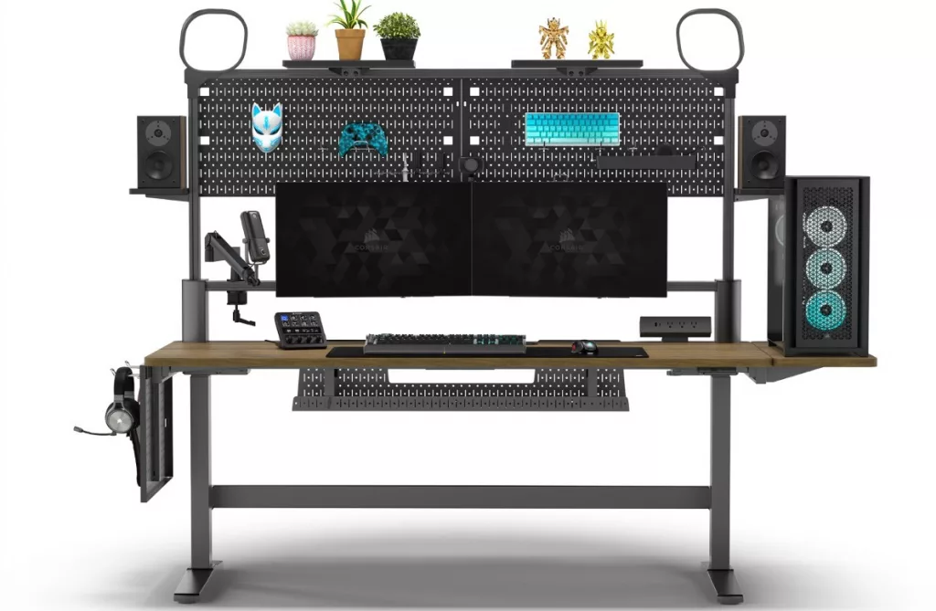 CORSAIR annonce Platform:6 : un bureau modulaire pour ordinateur 2 corsair Platform:6 elevate wood 1