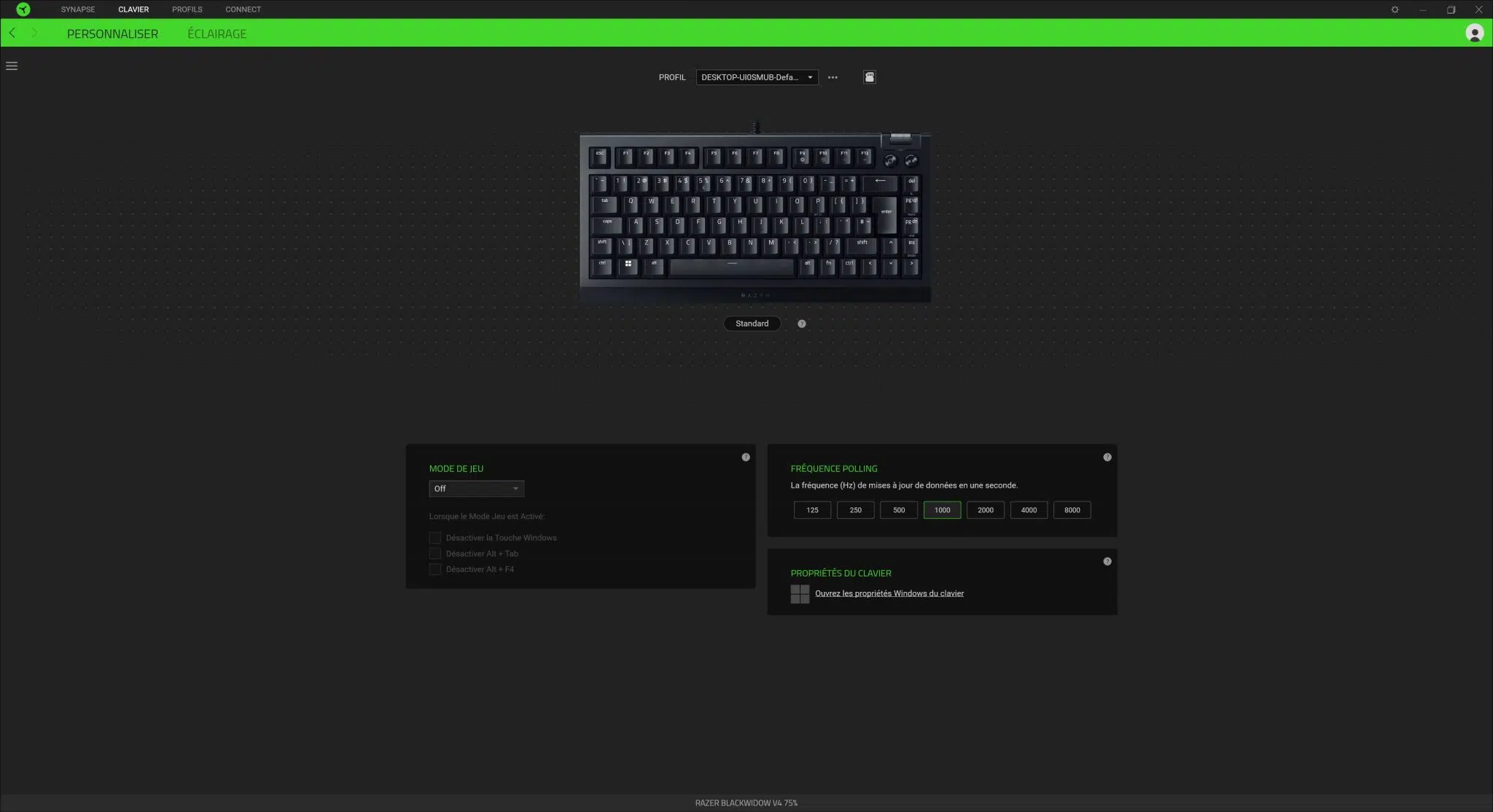 RAZER Blackwidow V4 75 Synapse 2