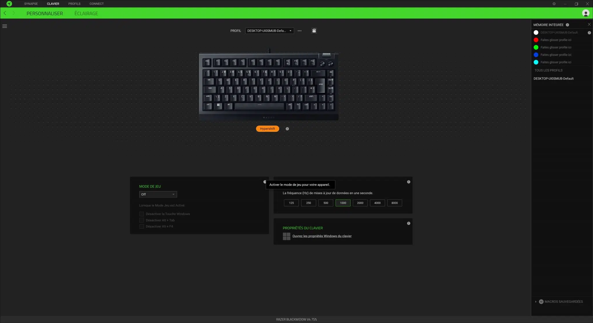 RAZER Blackwidow V4 75 Synapse 6