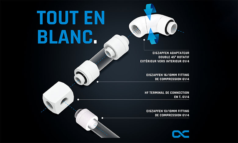 alphacool fittings white