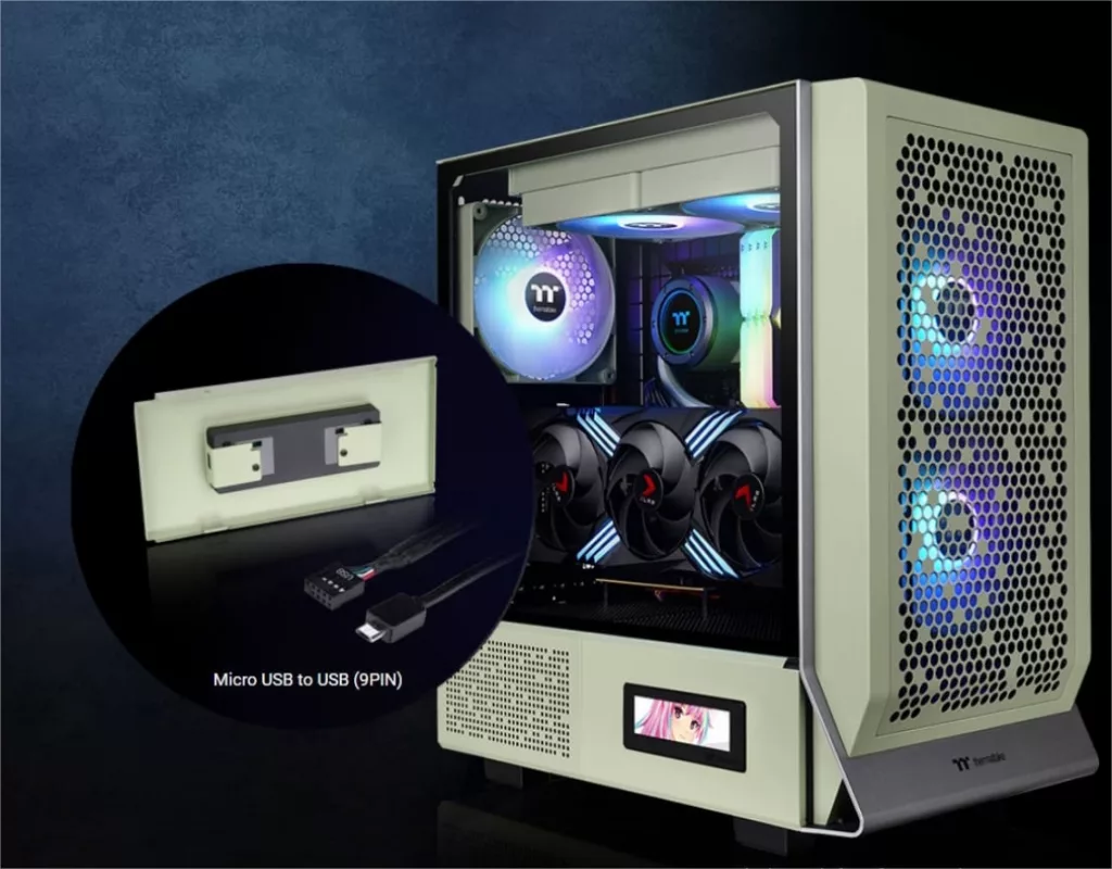 Thermaltake Ceres 300 TG ARGB & ARGENT E700 en Matcha Green 6 ceres 300 matcha green 03