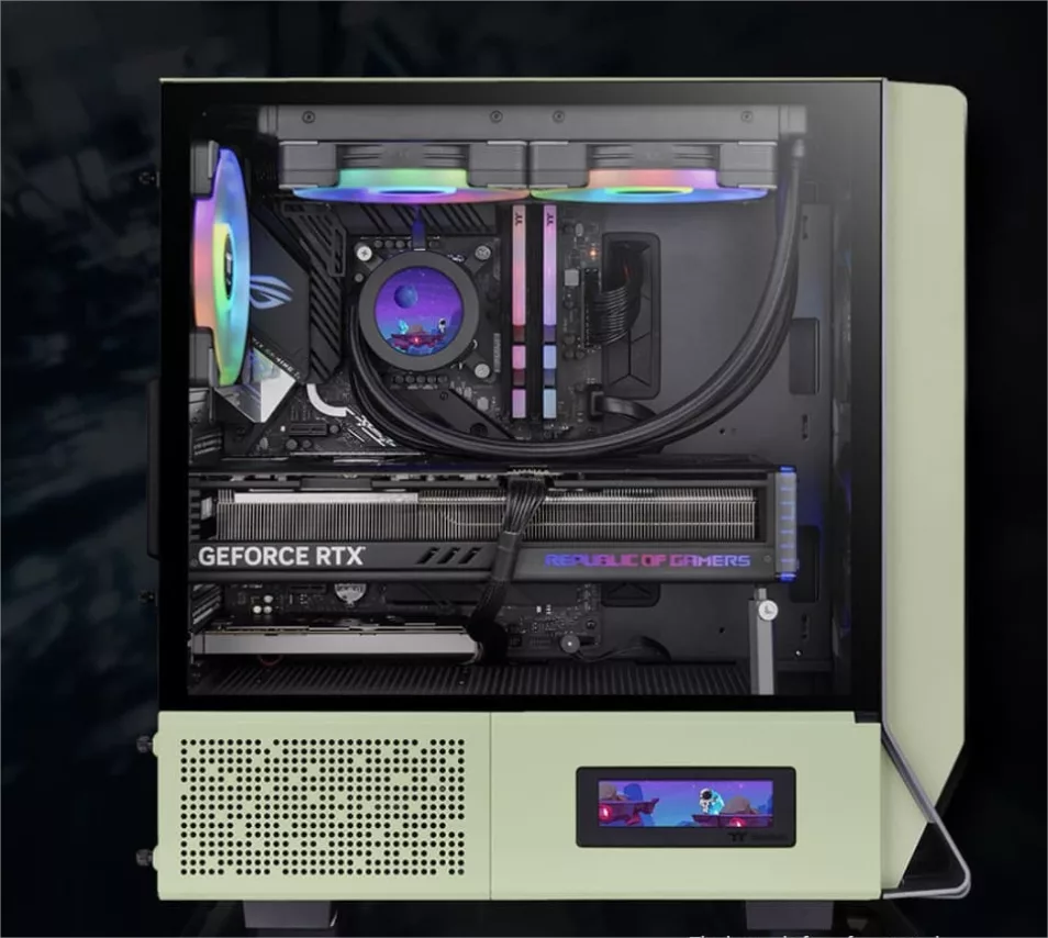 Thermaltake Ceres 300 TG ARGB & ARGENT E700 en Matcha Green 5 ceres 300 matcha green 04