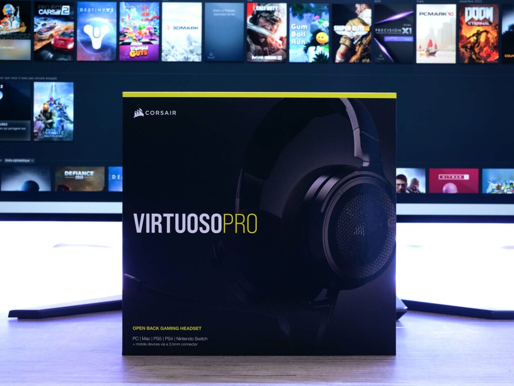 corsair virtuoso pro emballage face