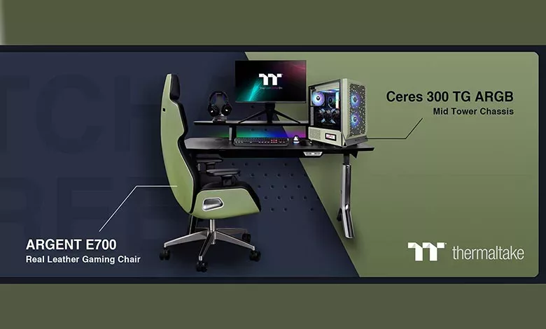Thermaltake Ceres 300 TG ARGB & ARGENT E700 en Matcha Green 1 tt matcha green
