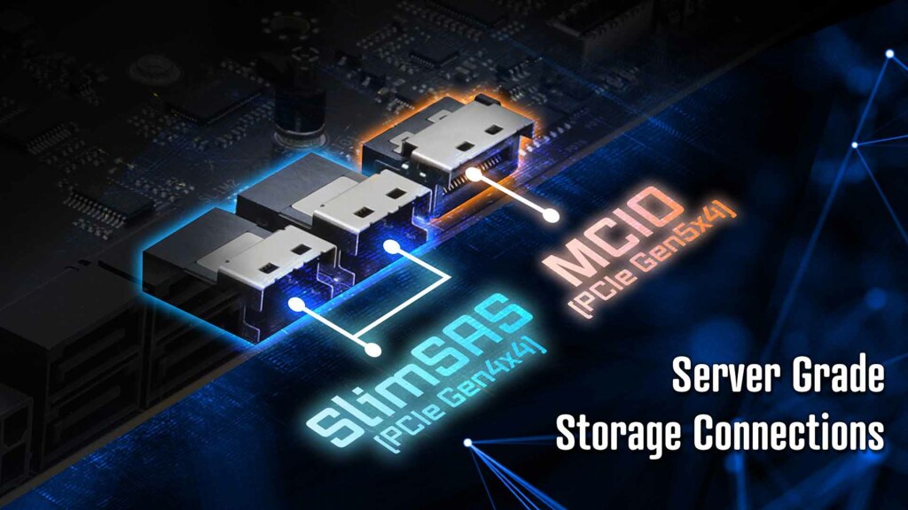 ASRock lance les cartes mères WRX90 et TRX50 pour AMD Threadripper 4 ASRock cartes mères WRX90 et TRX50 connecteurs