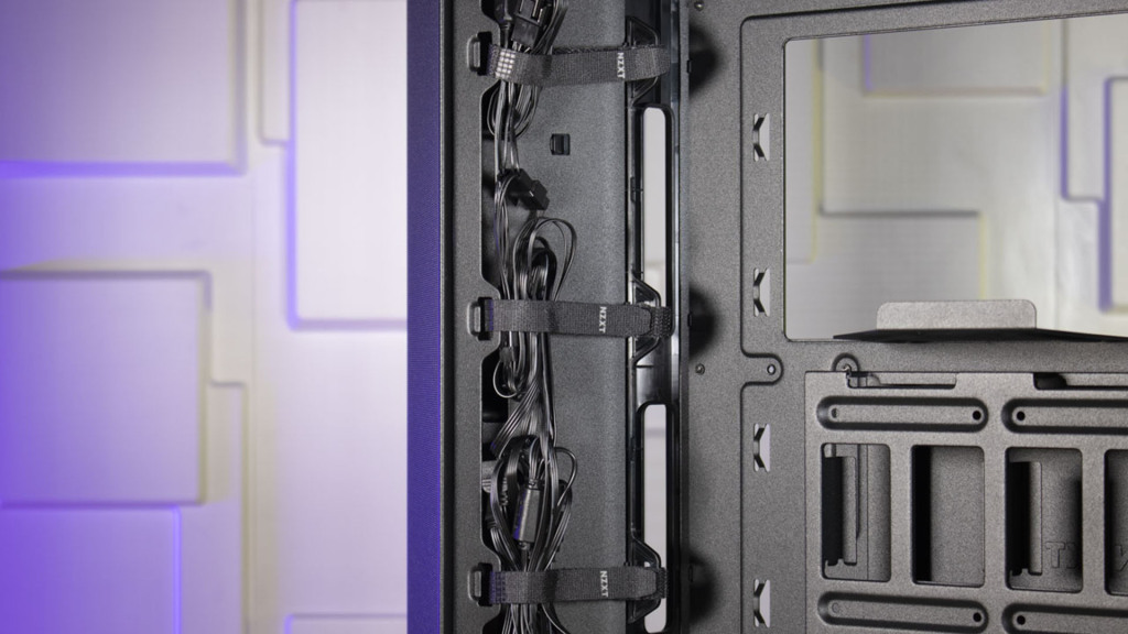 NZXT H6 Flow RGB chemin câbles gauche