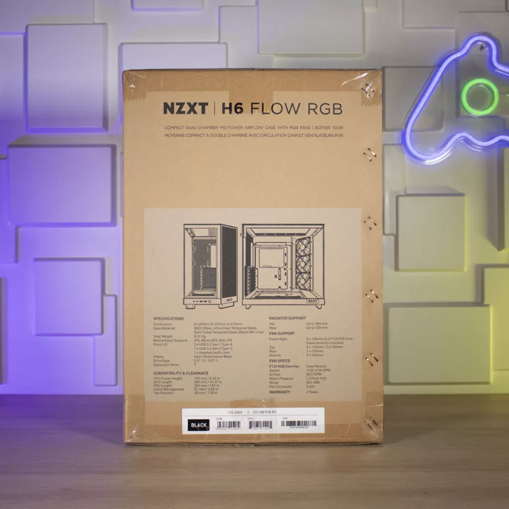NZXT H6 Flow RGB emballage côté 1