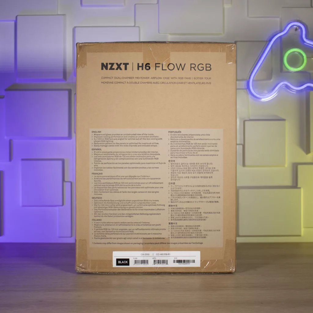 NZXT H6 Flow RGB emballage côté 2