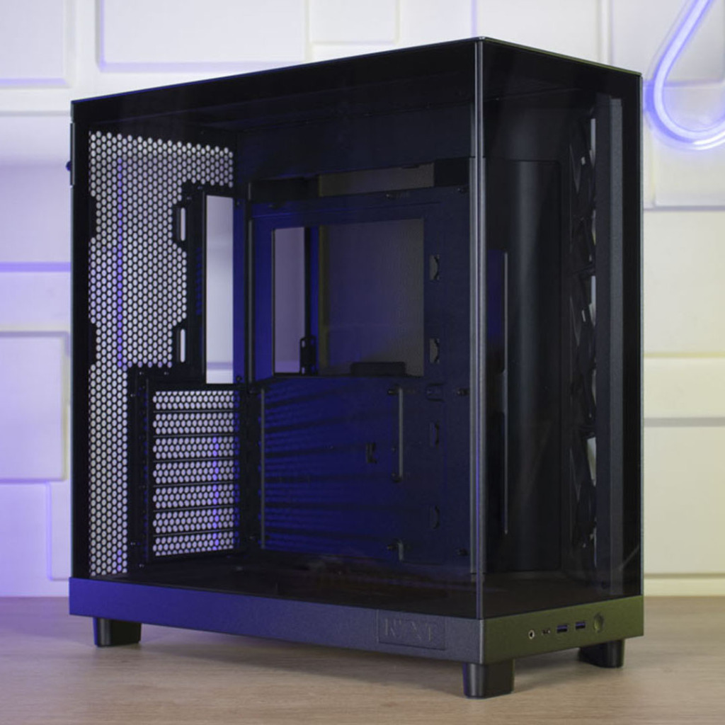 NZXT H6 Flow RGB face trois quarts