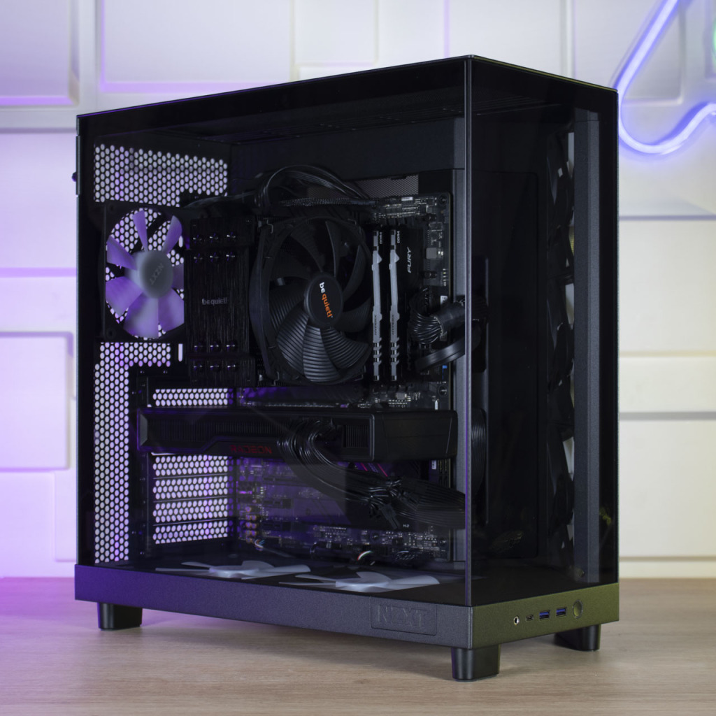 NZXT H6 Flow RGB système paroi installée