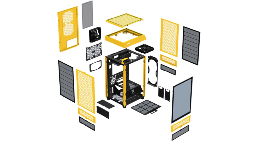 Boîtier Thermaltake Tower 200 Bumblebee : "petit mais puissant, comme un bourdon" 3 Tower 200 Bumblebee modulaire