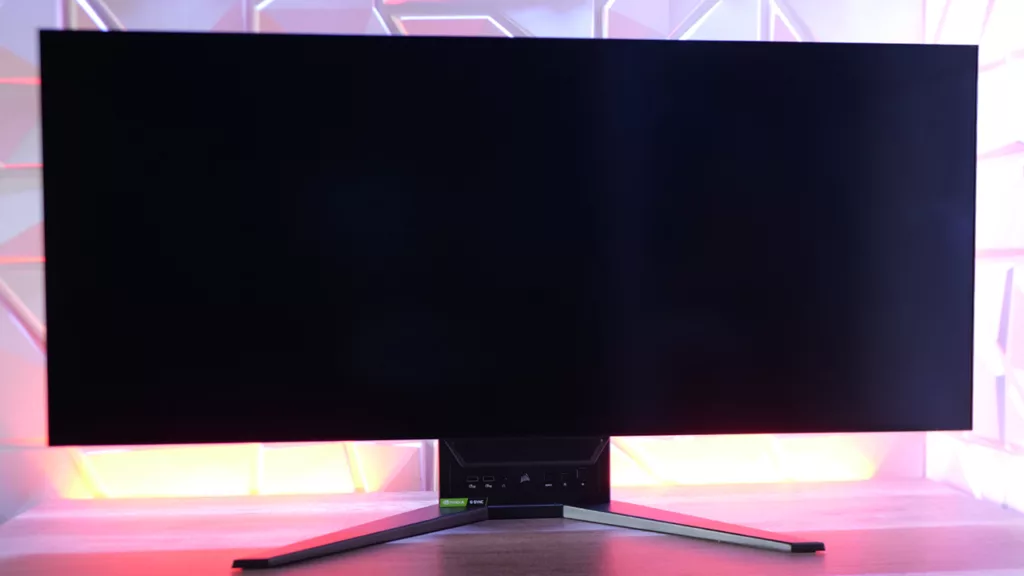 corsair xeneon flex 45wqhd240 oled vue face plat